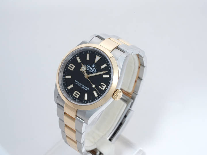 ロレックス エクスプローラー36 Ref.124273 ステンレススチール/イエローゴールド ブラック文字盤