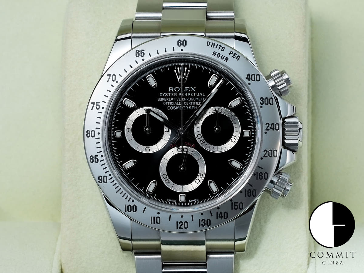 ロレックス デイトナ Ref.116520 ステンレススチール ブラック文字盤