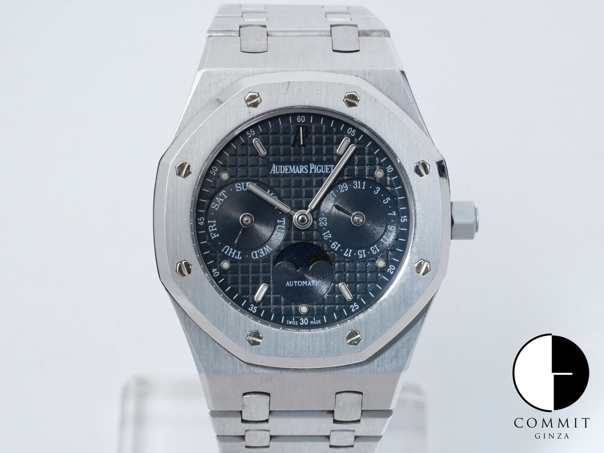 オーデマピゲ ロイヤルオーク デイデイト ムーンフェイズ Ref.25594ST.OO.0789ST.03 ステンレススチール ブルー文字盤