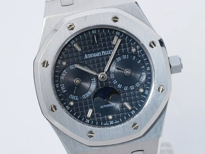 オーデマピゲ ロイヤルオーク デイデイト ムーンフェイズ Ref.25594ST.OO.0789ST.03 ステンレススチール ブルー文字盤