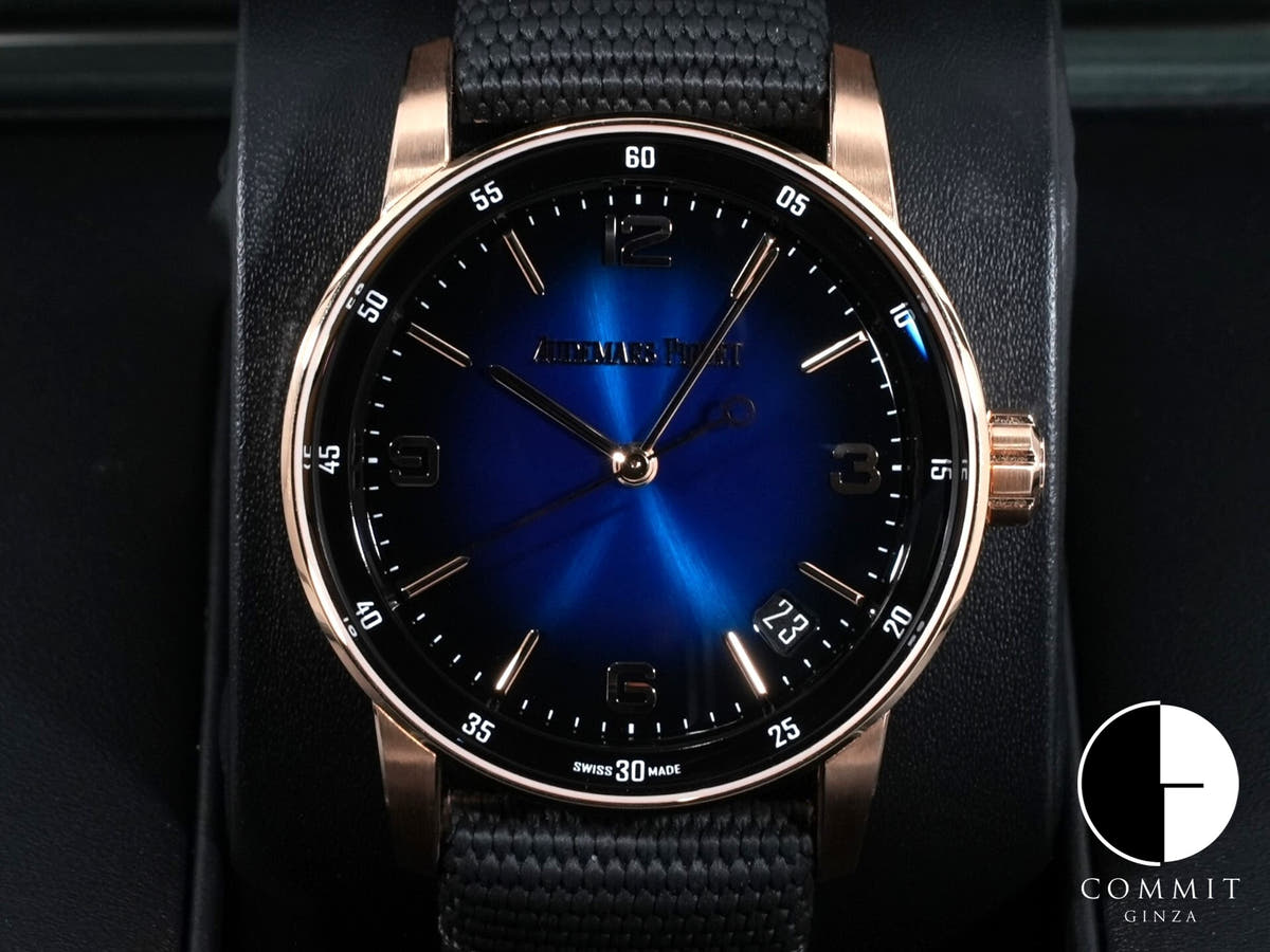 オーデマピゲ CODE 11.59 バイ オーデマ ピゲ Ref.15210OR.OO.A002KB.03 ピンクゴールド スモークブルーラッカー文字盤