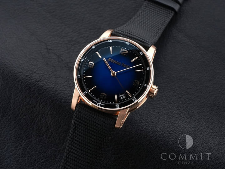 オーデマピゲ CODE 11.59 バイ オーデマ ピゲ Ref.15210OR.OO.A002KB.03 ピンクゴールド スモークブルーラッカー文字盤