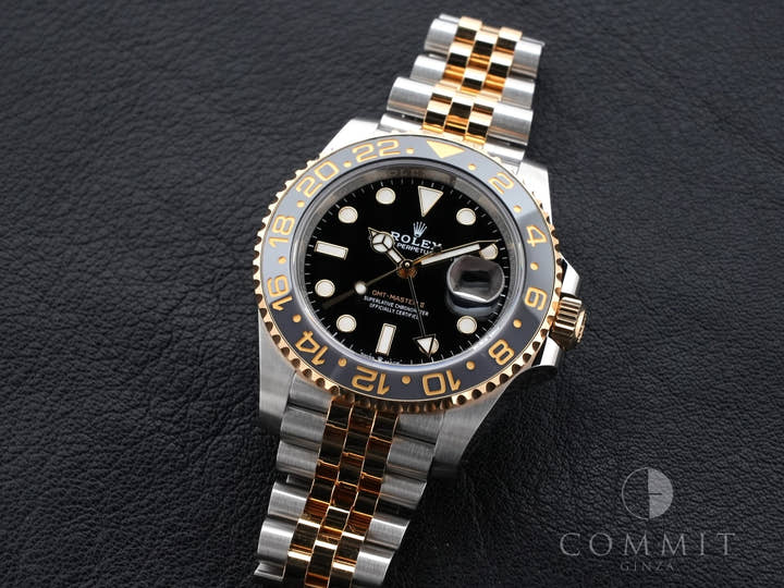 Rolex GMT-Master II Ref. 126713GRNR Stainless Steel/Yellow Gold Black Dial Jubilee Bracelet