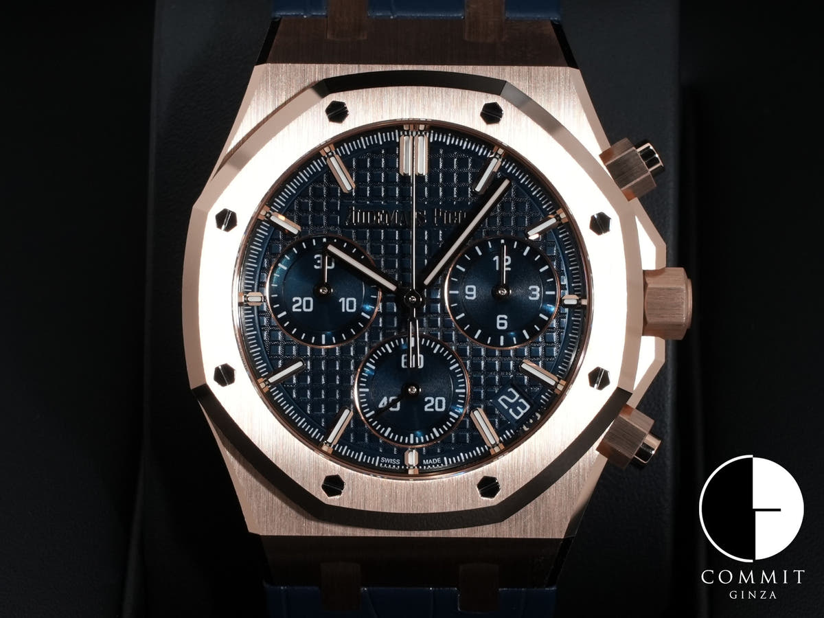 オーデマピゲ ロイヤルオーク クロノグラフ Ref.26240OR.OO.D315CR.02 ピンクゴールド ナイトブルー文字盤