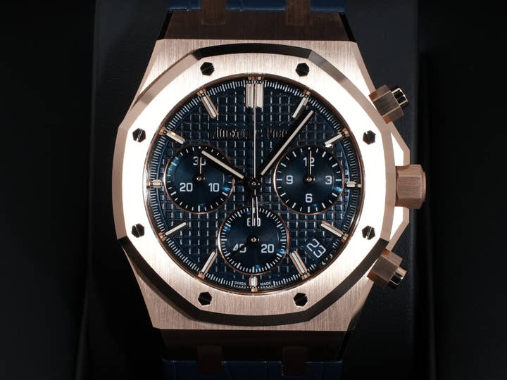 オーデマピゲ ロイヤルオーク クロノグラフ Ref.26240OR.OO.D315CR.02 ピンクゴールド ナイトブルー文字盤