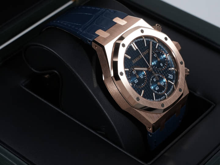 オーデマピゲ ロイヤルオーク クロノグラフ Ref.26240OR.OO.D315CR.02 ピンクゴールド ナイトブルー文字盤