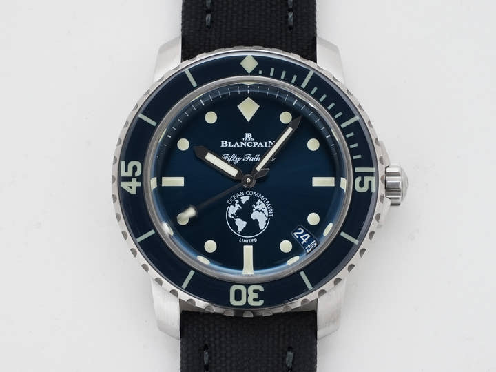 ブランパン フィフティファゾムス オーシャン コミットメント III Ref.5008-11B40-52A ブルー文字盤 美中古 kytxbrzj