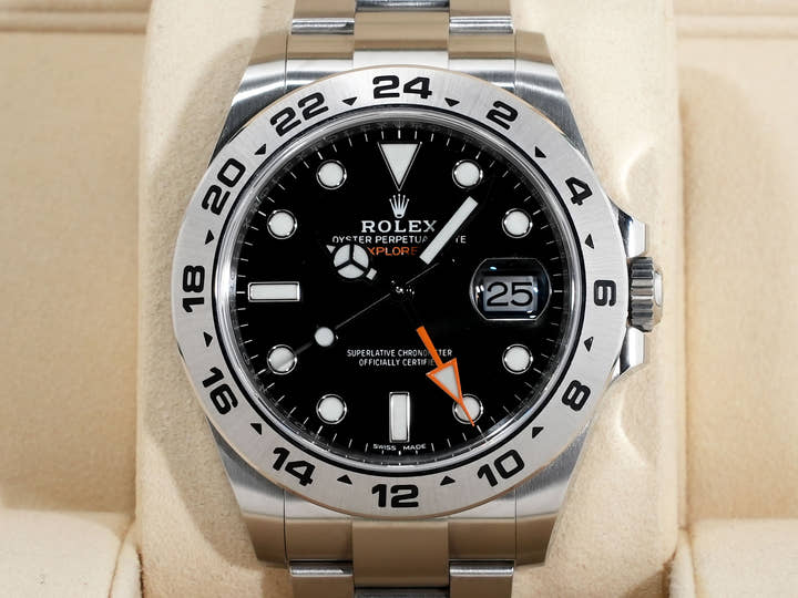 ロレックス エクスプローラーII Ref.216570 ステンレススチール ブラック文字盤