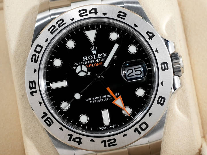 ロレックス エクスプローラーII Ref.216570 ステンレススチール ブラック文字盤