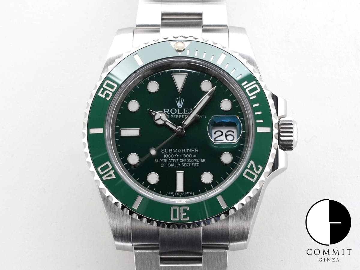 ロレックス サブマリーナー デイト Ref.116610LV ステンレススチール グリーン文字盤