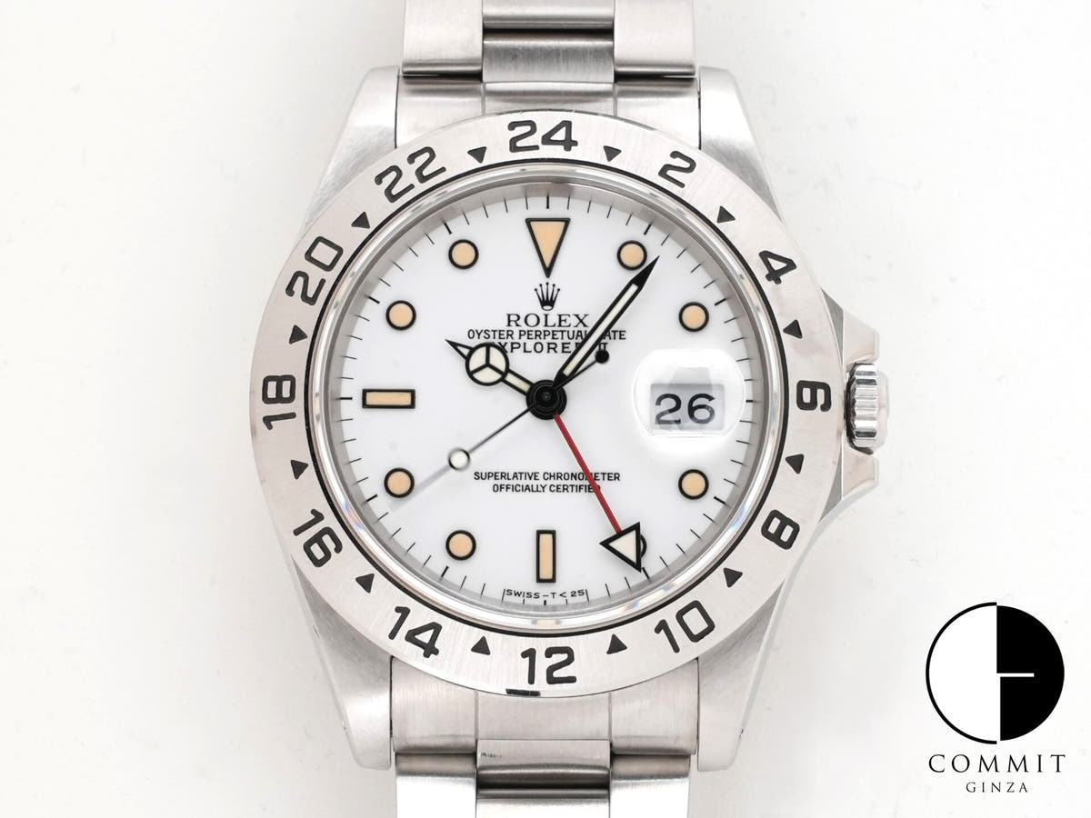 ロレックス エクスプローラーII Ref.16570 ステンレススチール ホワイト文字盤