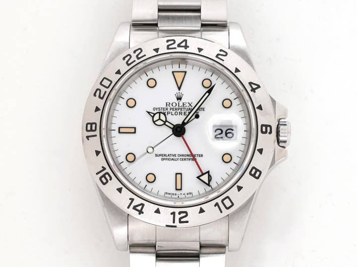 ロレックス エクスプローラーII Ref.16570 ステンレススチール ホワイト文字盤