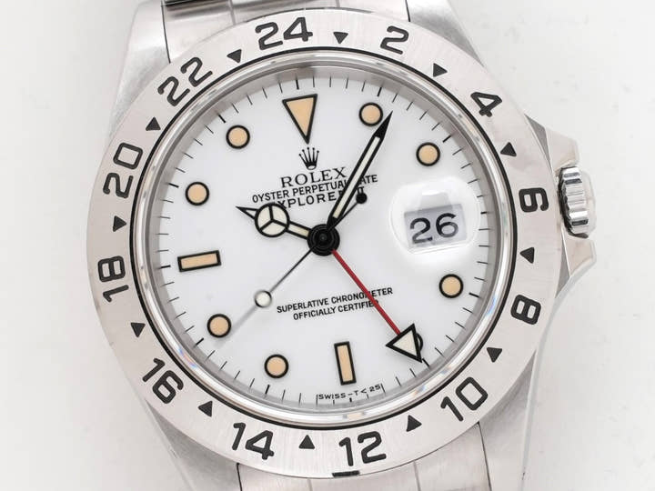 ロレックス エクスプローラーII Ref.16570 ステンレススチール ホワイト文字盤