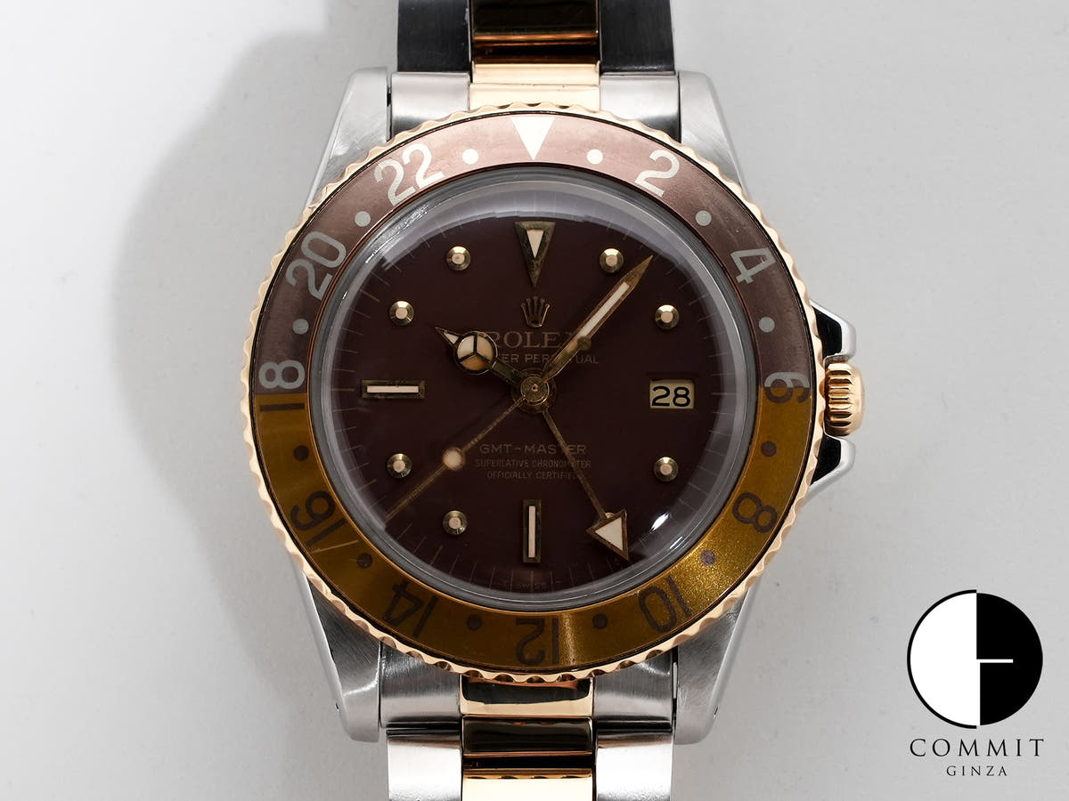 ロレックス GMTマスター Ref.1675/3 ステンレススチール/イエローゴールド ブラウン文字盤 オイスターブレスレット