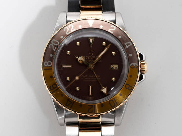 ロレックス GMTマスター Ref.1675/3 ステンレススチール/イエローゴールド ブラウン文字盤 オイスターブレスレット