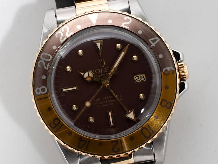 ロレックス GMTマスター Ref.1675/3 ステンレススチール/イエローゴールド ブラウン文字盤 オイスターブレスレット