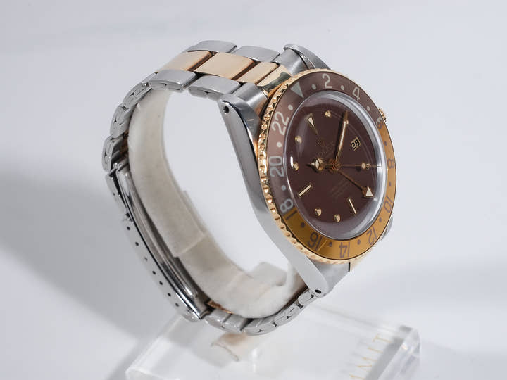 ロレックス GMTマスター Ref.1675/3 ステンレススチール/イエローゴールド ブラウン文字盤 オイスターブレスレット