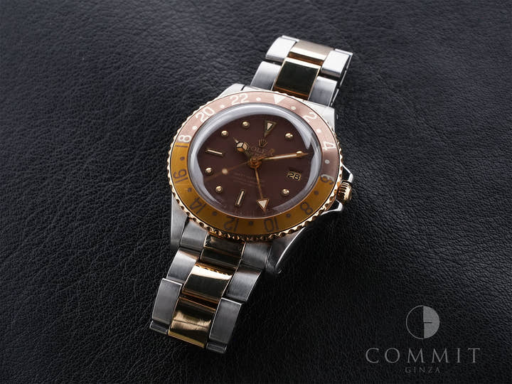 ロレックス GMTマスター Ref.1675/3 ステンレススチール/イエローゴールド ブラウン文字盤 オイスターブレスレット