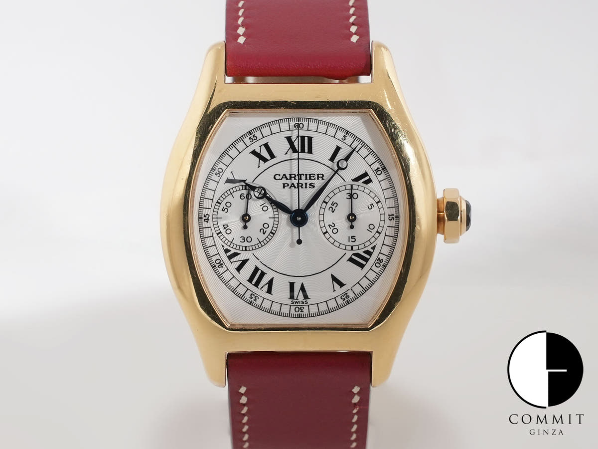 カルティエ トーチュ ワンプッシュクロノグラフ Ref.2356 ホワイト文字盤 中古 q66kfm45