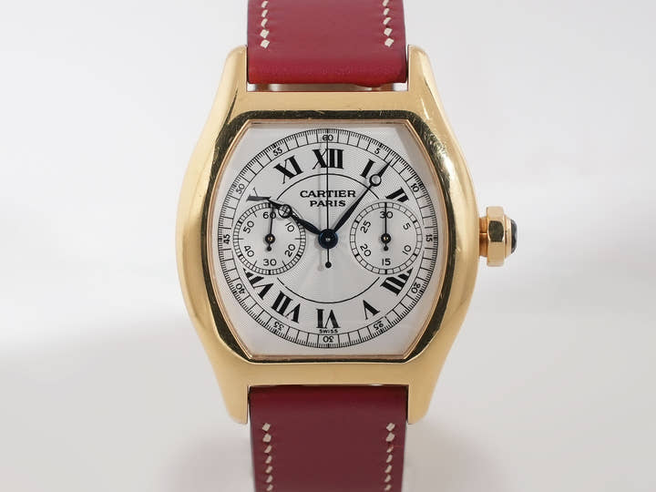 カルティエ トーチュ ワンプッシュクロノグラフ Ref.2356 ホワイト文字盤 中古 q66kfm45