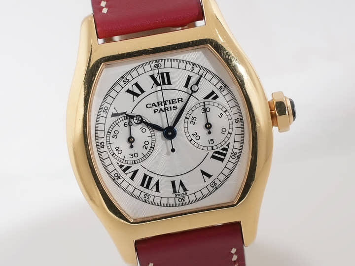 カルティエ トーチュ ワンプッシュクロノグラフ Ref.2356 ホワイト文字盤 中古 q66kfm45