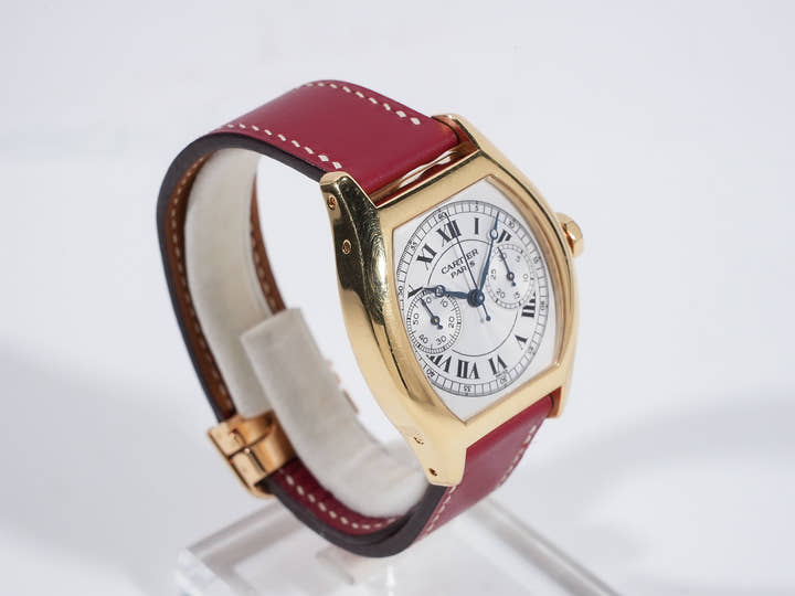 カルティエ トーチュ ワンプッシュクロノグラフ Ref.2356 ホワイト文字盤 中古 q66kfm45