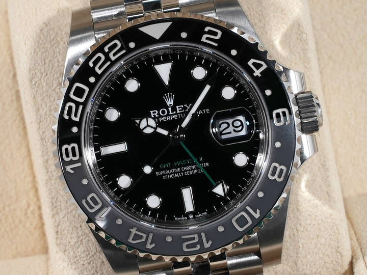 ロレックス GMTマスターII Ref.126710GRNR ステンレススチール ブラック文字盤 ジュビリーブレスレット