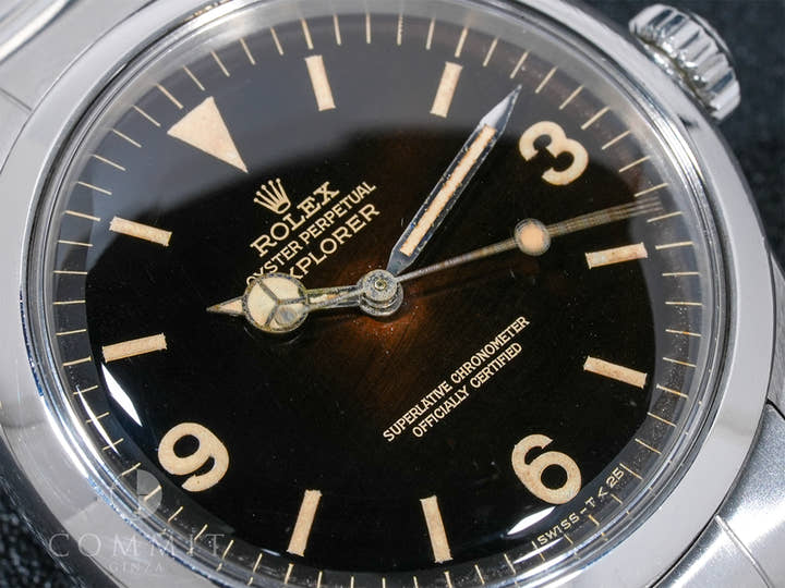 ロレックス エクスプローラーI Ref.1016M ステンレススチール トロピカル文字盤