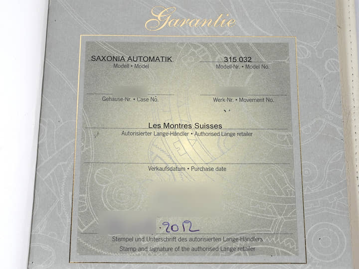 A.ランゲ&ゾーネ サクソニア Ref.315.032 18KPG シルバー文字盤 中古 zwyfzmoa