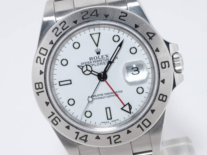Rolex Explorer II Ref. 16570 Stainless Steel White Dial