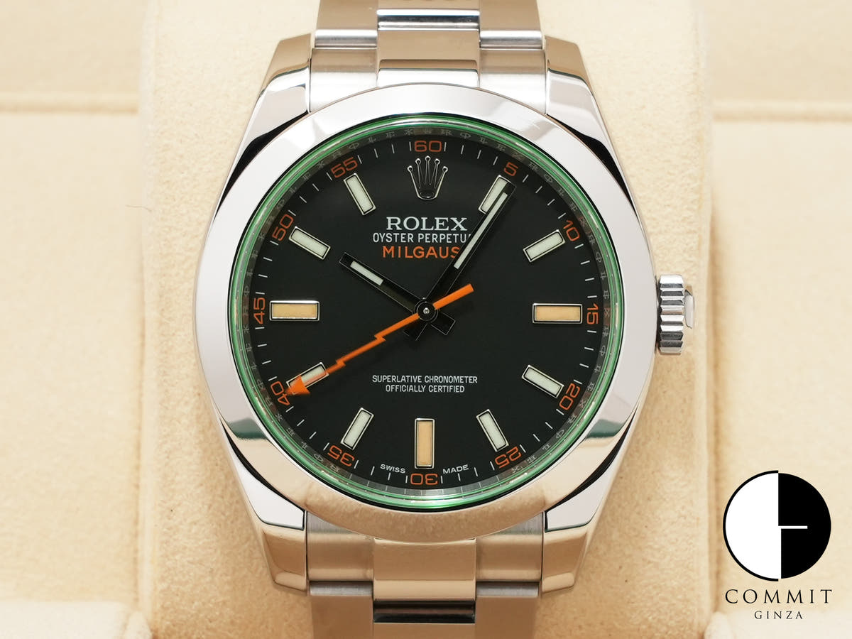 ロレックス ミルガウス Ref.116400GV ステンレススチール ブラック文字盤