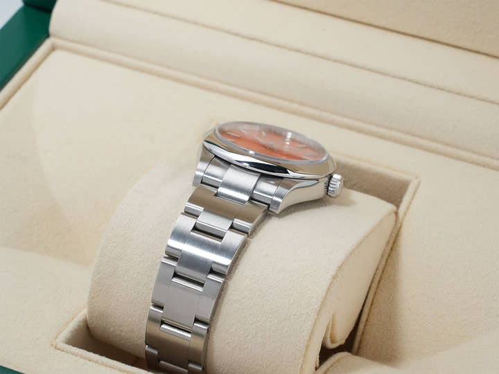 ロレックス オイスターパーペチュアル31 Ref.277200 ステンレススチール コーラルレッド文字盤