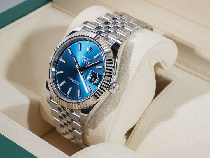Rolex Datejust 41 Ref. 126334 Stainless Steel/White Gold Bright Blue Dial Jubilee Bracelet