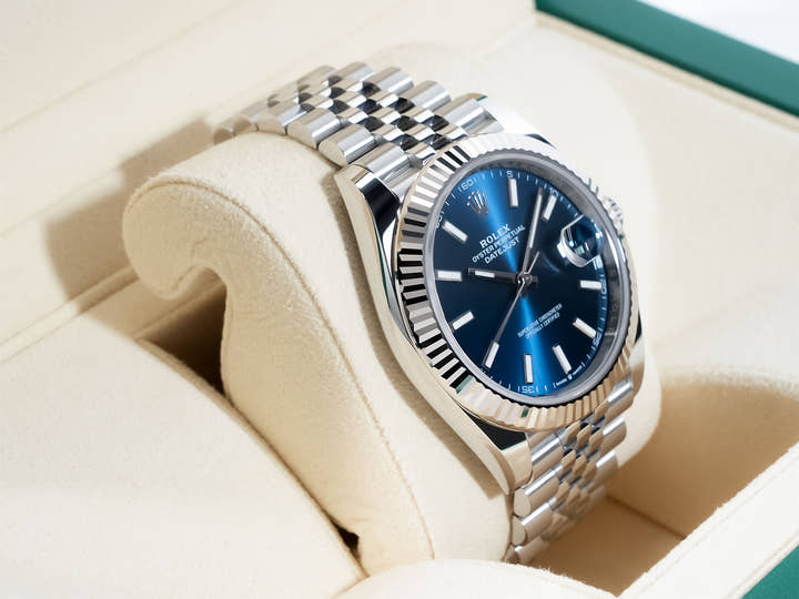 Rolex Datejust 41 Ref. 126334 Stainless Steel/White Gold Bright Blue Dial Jubilee Bracelet