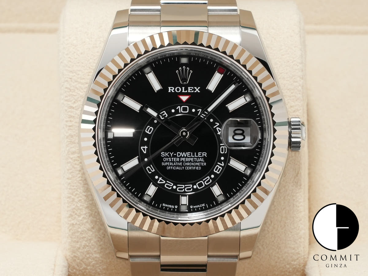 ロレックス スカイドゥエラー Ref.336934 ステンレススチール/ホワイトゴールド ブラック文字盤 オイスターブレスレット