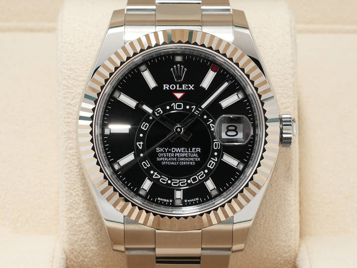 ロレックス スカイドゥエラー Ref.336934 ステンレススチール/ホワイトゴールド ブラック文字盤 オイスターブレスレット
