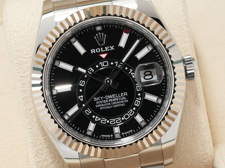ロレックス スカイドゥエラー Ref.336934 ステンレススチール/ホワイトゴールド ブラック文字盤 オイスターブレスレット