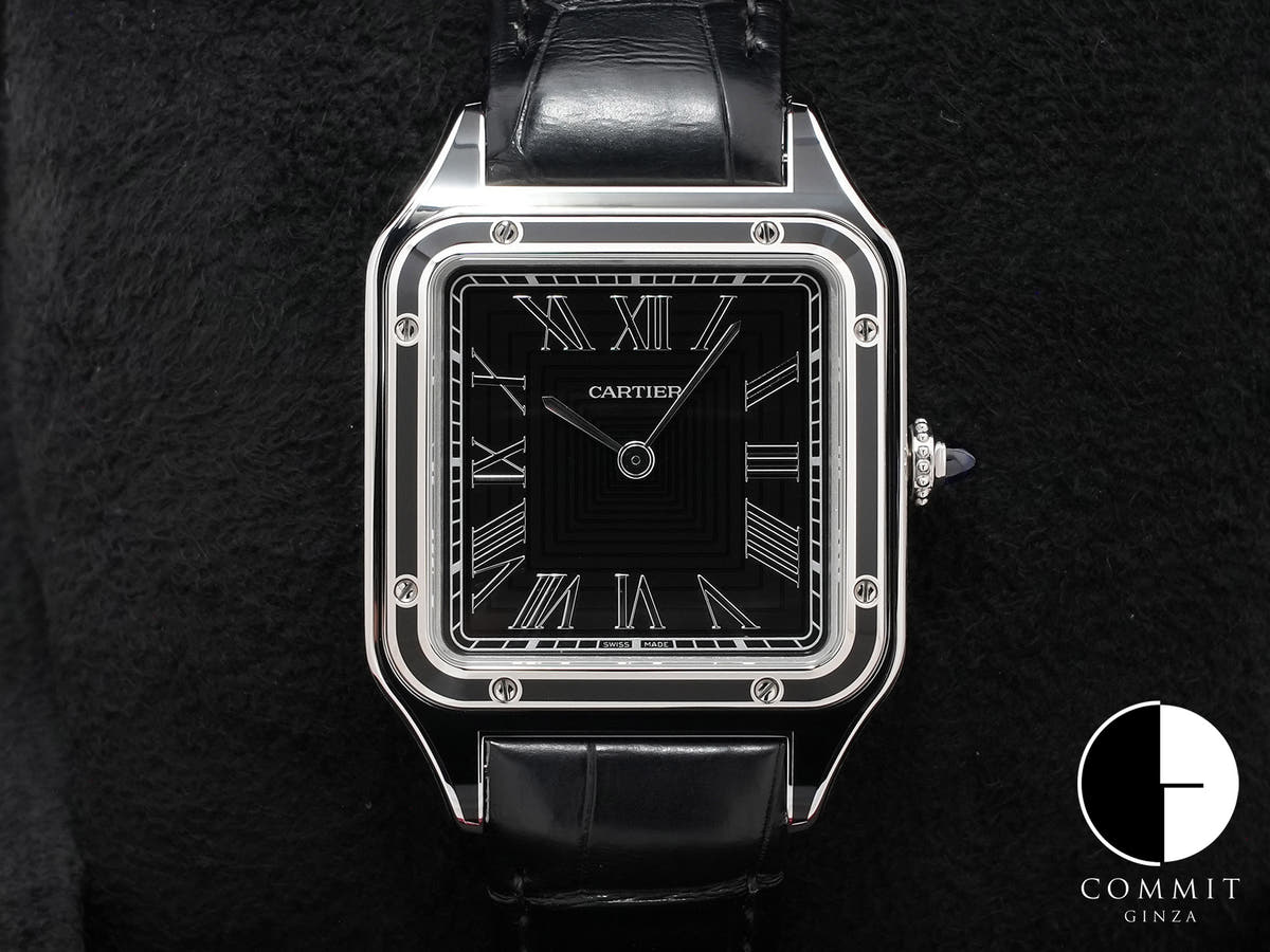 Cartier Santos-Dumont LM Ref.WSSA0046 Black Dial Unused qjct7x3f