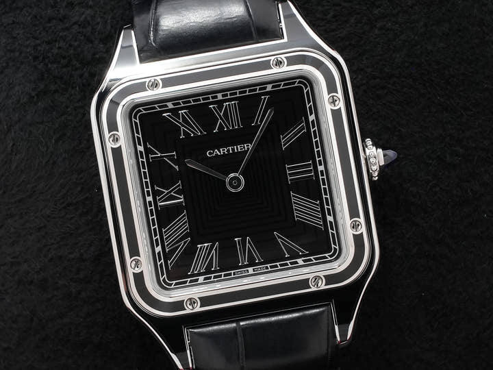 Cartier Santos-Dumont LM Ref.WSSA0046 Black Dial Unused qjct7x3f