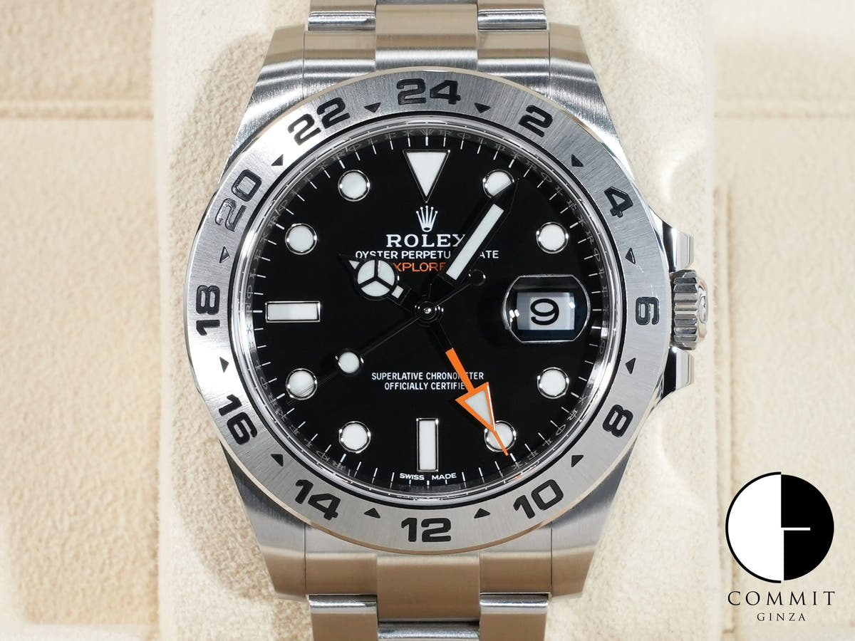 ロレックス エクスプローラーII Ref.216570 ステンレススチール ブラック文字盤