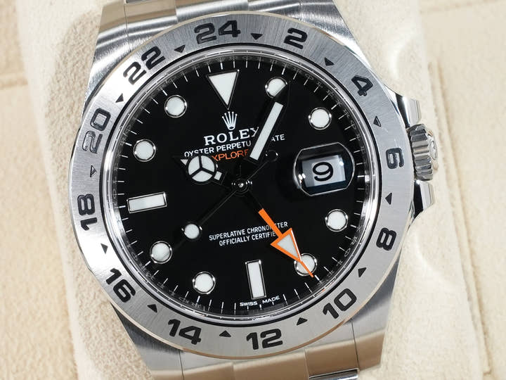 ロレックス エクスプローラーII Ref.216570 ステンレススチール ブラック文字盤