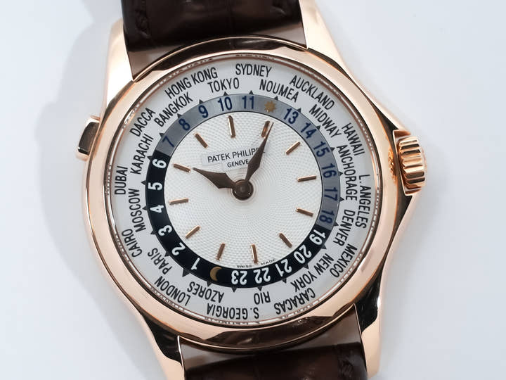 パテックフィリップ コンプリケーション ワールドタイム Ref.5110R-001 ローズゴールド シルバー文字盤