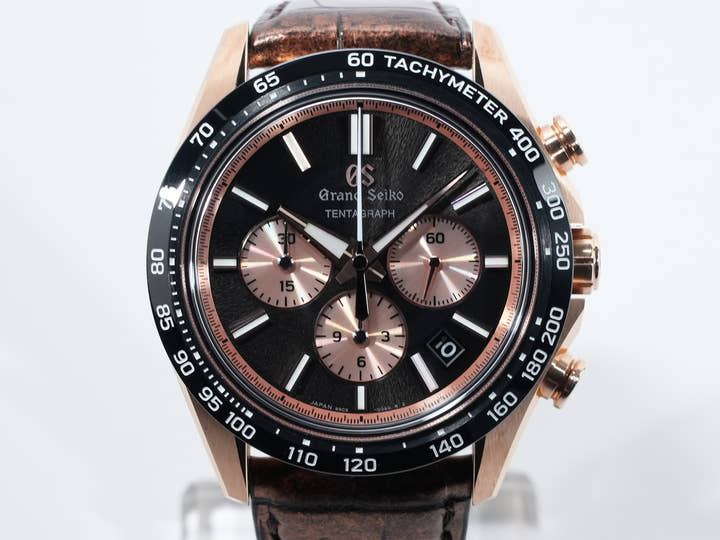 グランドセイコー エボリューション 9 コレクション メカニカルクロノグラフ テンタグラフ Ref.SLGC002 ブラック/ピンク文字盤 中古 b94btccz