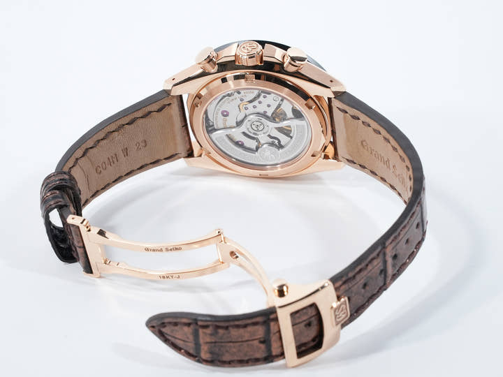 グランドセイコー エボリューション 9 コレクション メカニカルクロノグラフ テンタグラフ Ref.SLGC002 ブラック/ピンク文字盤 中古 b94btccz