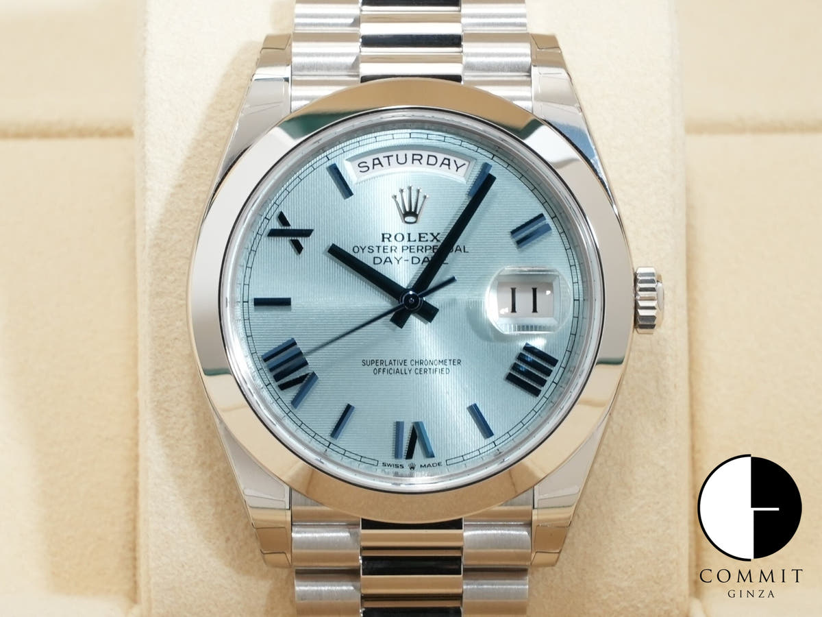 ロレックス デイデイト40 Ref.228206 プラチナ アイスブルー文字盤