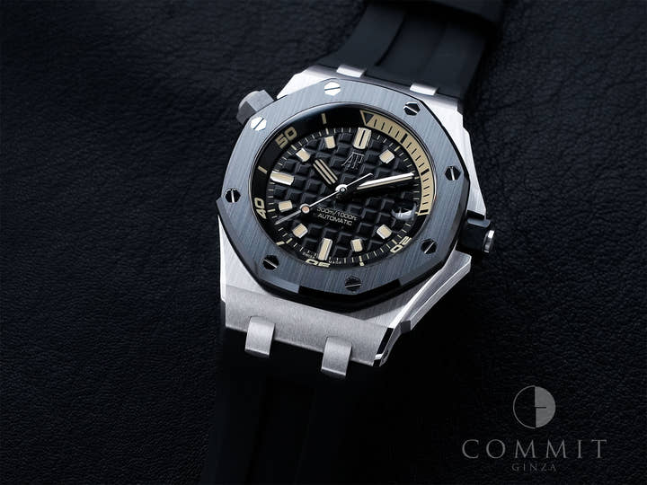 Audemars Piguet Royal Oak Offshore Diver Ref. 15720CN.OO.A002CA.01 White Gold Black Dial