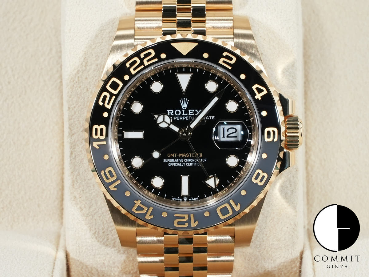 Rolex GMT-Master II Ref. 126718GRNR Yellow Gold Black Dial