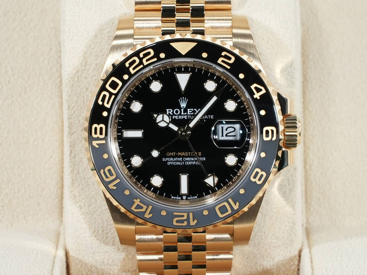 Rolex GMT-Master II Ref. 126718GRNR Yellow Gold Black Dial