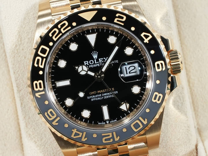 Rolex GMT-Master II Ref. 126718GRNR Yellow Gold Black Dial