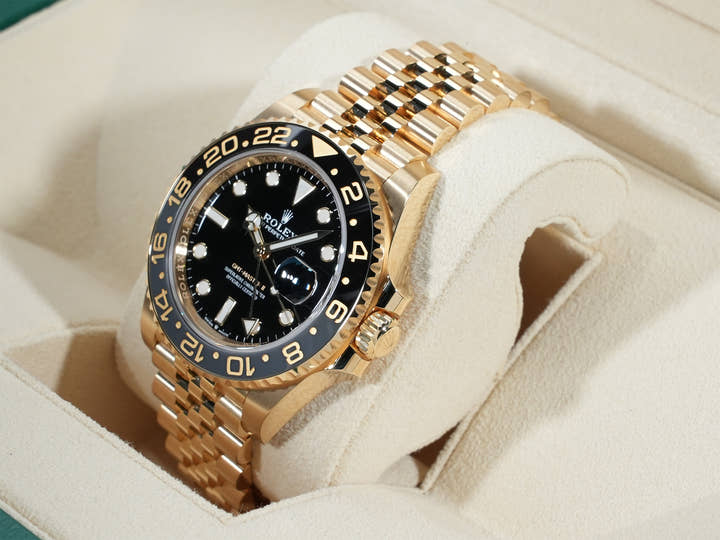Rolex GMT-Master II Ref. 126718GRNR Yellow Gold Black Dial